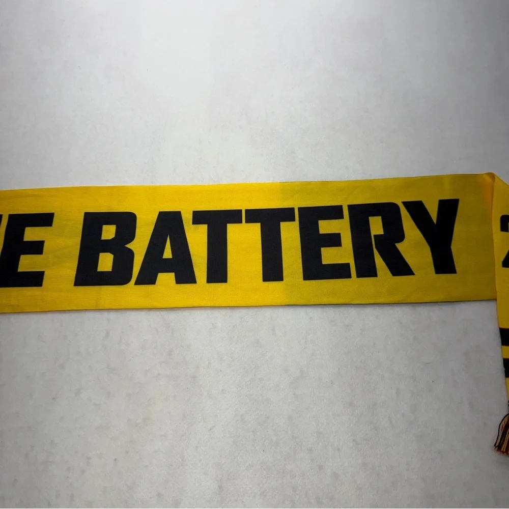 Charleston Battery Yellow Black Scarf Polyester Soccer